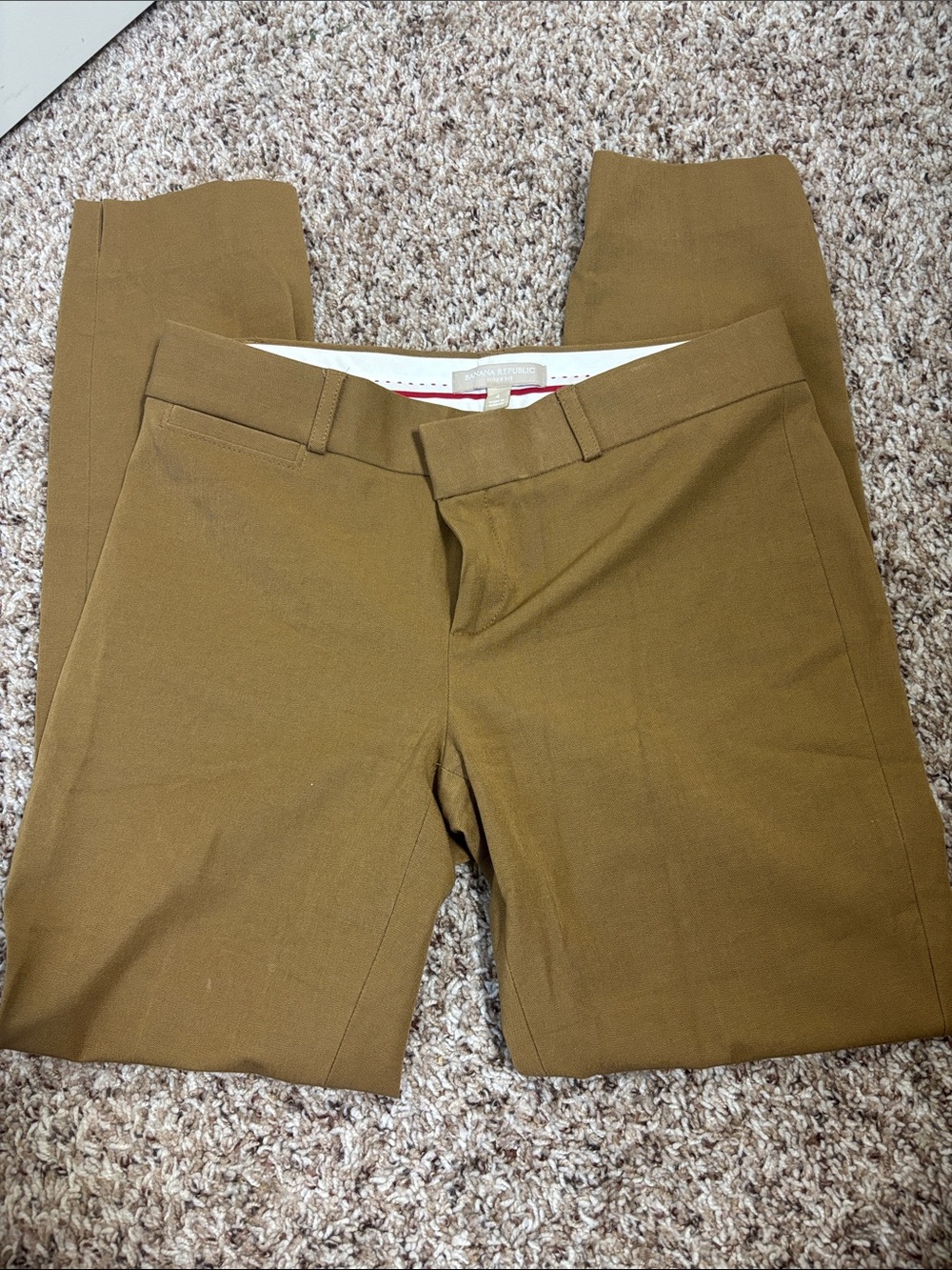 Banana Republic Women's Sloan Fit Chinos in Classic Camel-Size 4
